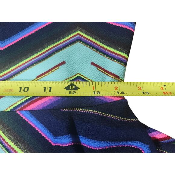 Vtg B Famous USA Futuristic Mini Tiered Peplum Neon Dress L Clubwear Whimsygoth - Picture 3 of 8